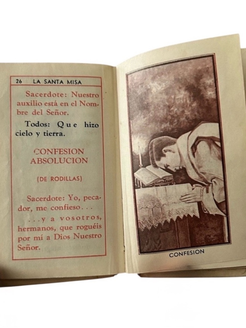 First Communion Spanish Mexican Vintage Pocket Prayer Book - Picture 8 of 9